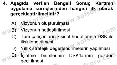 Havacılık İşletmelerinde Muhasebe Uygulamaları Dersi 2023 - 2024 Yılı Yaz Okulu Sınav Soruları 4. Soru