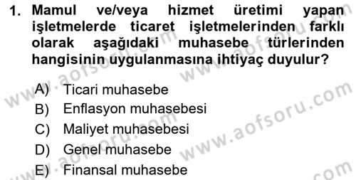 Havacılık İşletmelerinde Muhasebe Uygulamaları Dersi 2024 - 2025 Yılı (Vize) Ara Sınav Soruları 1. Soru