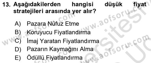 Sağlık Kurumlarında Maliyet Muhasebesi Dersi 2018 - 2019 Yılı 3 Ders Sınav Soruları 13. Soru