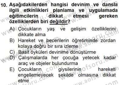 Okulöncesinde Müzik Eğitimi 1 Dersi 2012 - 2013 Yılı (Final) Dönem Sonu Sınav Soruları 10. Soru