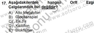 Okulöncesinde Müzik Eğitimi 1 Dersi 2012 - 2013 Yılı (Final) Dönem Sonu Sınav Soruları 17. Soru