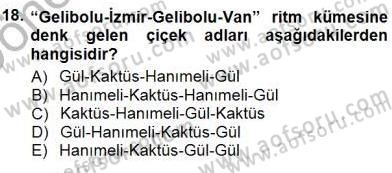 Okulöncesinde Müzik Eğitimi 1 Dersi 2012 - 2013 Yılı (Final) Dönem Sonu Sınav Soruları 18. Soru