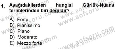 Okulöncesinde Müzik Eğitimi 1 Dersi Ara Sınavı Deneme Sınav Soruları 1. Soru