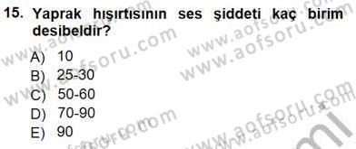 Okulöncesinde Müzik Eğitimi 1 Dersi Ara Sınavı Deneme Sınav Soruları 15. Soru