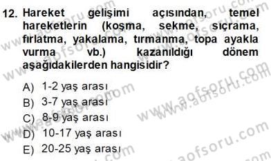 Okulöncesinde Müzik Eğitimi 1 Dersi 2014 - 2015 Yılı (Final) Dönem Sonu Sınav Soruları 12. Soru