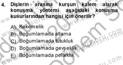 Okulöncesinde Müzik Eğitimi 1 Dersi 2014 - 2015 Yılı (Final) Dönem Sonu Sınav Soruları 4. Soru