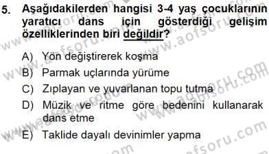 Okulöncesinde Müzik Eğitimi 1 Dersi 2014 - 2015 Yılı (Final) Dönem Sonu Sınav Soruları 5. Soru
