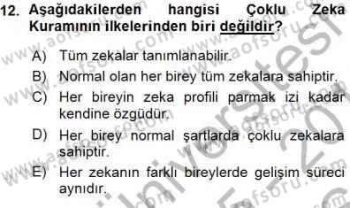 Okulöncesinde Müzik Eğitimi 1 Dersi 2015 - 2016 Yılı (Vize) Ara Sınav Soruları 12. Soru