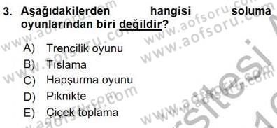 Okulöncesinde Müzik Eğitimi 1 Dersi 2015 - 2016 Yılı (Final) Dönem Sonu Sınav Soruları 3. Soru