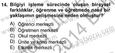 Okulöncesinde Müzik Eğitimi 2 Dersi 2013 - 2014 Yılı (Vize) Ara Sınav Soruları 14. Soru