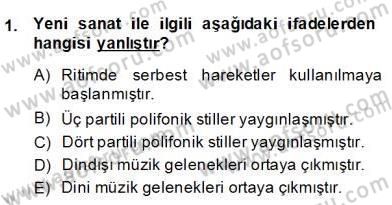 Okulöncesinde Müzik Eğitimi 2 Dersi 2013 - 2014 Yılı (Final) Dönem Sonu Sınav Soruları 1. Soru
