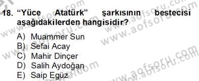 Okulöncesinde Müzik Eğitimi 2 Dersi 2013 - 2014 Yılı (Final) Dönem Sonu Sınav Soruları 18. Soru