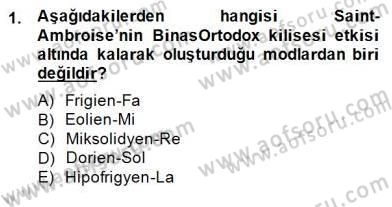 Okulöncesinde Müzik Eğitimi 2 Dersi 2014 - 2015 Yılı (Final) Dönem Sonu Sınav Soruları 1. Soru