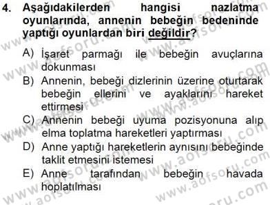 Okulöncesinde Müzik Eğitimi 2 Dersi 2014 - 2015 Yılı (Final) Dönem Sonu Sınav Soruları 4. Soru