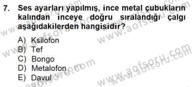 Okulöncesinde Müzik Eğitimi 2 Dersi 2014 - 2015 Yılı (Final) Dönem Sonu Sınav Soruları 7. Soru