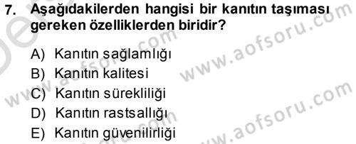 Muhasebe Denetimi Dersi 2014 - 2015 Yılı Tek Ders Sınav Soruları 7. Soru