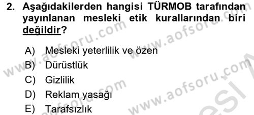 Muhasebe Denetimi Dersi 2017 - 2018 Yılı (Vize) Ara Sınav Soruları 2. Soru