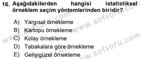 Muhasebe Denetimi Dersi 2017 - 2018 Yılı (Final) Dönem Sonu Sınav Soruları 16. Soru