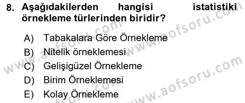 Muhasebe Denetimi Dersi 2018 - 2019 Yılı Yaz Okulu Sınav Soruları 8. Soru
