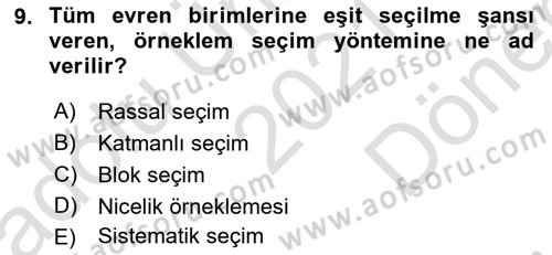 Muhasebe Denetimi Dersi 2021 - 2022 Yılı (Final) Dönem Sonu Sınav Soruları 9. Soru