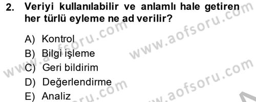 Muhasebe Yazılımları Dersi 2013 - 2014 Yılı (Vize) Ara Sınavı 2. Soru