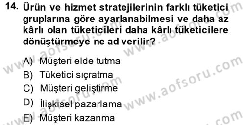 Muhasebe Yazılımları Dersi 2014 - 2015 Yılı (Final) Dönem Sonu Sınavı 14. Soru