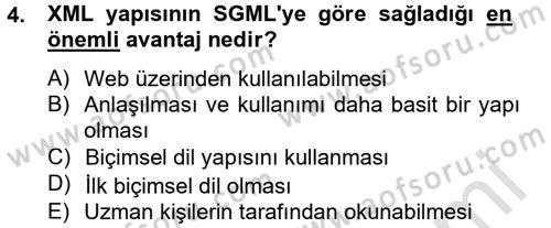 Muhasebe Yazılımları Dersi 2014 - 2015 Yılı Tek Ders Sınavı 4. Soru