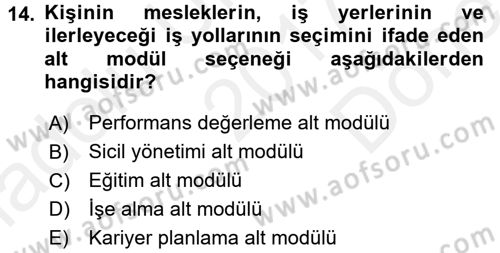 Muhasebe Yazılımları Dersi 2017 - 2018 Yılı (Final) Dönem Sonu Sınavı 14. Soru