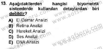 Güvenlik Sistemleri Dersi 2012 - 2013 Yılı (Vize) Ara Sınav Soruları 13. Soru