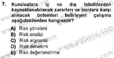 Güvenlik Sistemleri Dersi 2012 - 2013 Yılı (Vize) Ara Sınav Soruları 7. Soru