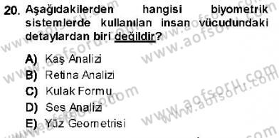 Güvenlik Sistemleri Dersi 2013 - 2014 Yılı (Vize) Ara Sınav Soruları 20. Soru