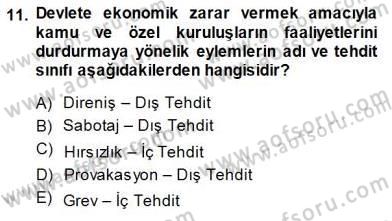 Güvenlik Sistemleri Dersi 2014 - 2015 Yılı (Vize) Ara Sınav Soruları 11. Soru