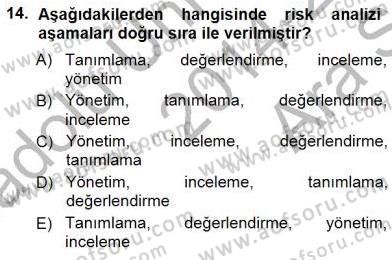 Güvenlik Sistemleri Dersi 2014 - 2015 Yılı (Vize) Ara Sınav Soruları 14. Soru