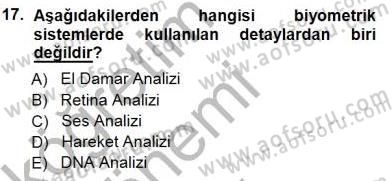 Güvenlik Sistemleri Dersi 2014 - 2015 Yılı (Vize) Ara Sınav Soruları 17. Soru