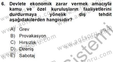Güvenlik Sistemleri Dersi 2015 - 2016 Yılı (Vize) Ara Sınav Soruları 6. Soru