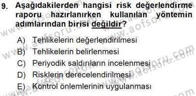Güvenlik Sistemleri Dersi 2015 - 2016 Yılı (Vize) Ara Sınav Soruları 9. Soru