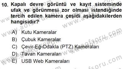 Güvenlik Sistemleri Dersi 2015 - 2016 Yılı (Final) Dönem Sonu Sınav Soruları 10. Soru
