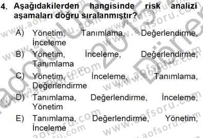 Güvenlik Sistemleri Dersi 2015 - 2016 Yılı (Final) Dönem Sonu Sınav Soruları 4. Soru