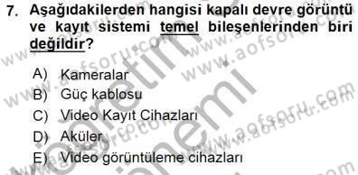 Güvenlik Sistemleri Dersi 2015 - 2016 Yılı (Final) Dönem Sonu Sınav Soruları 7. Soru