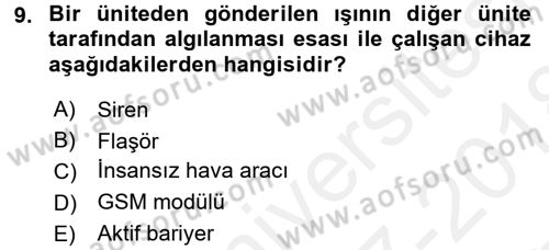 Güvenlik Sistemleri Dersi 2017 - 2018 Yılı (Final) Dönem Sonu Sınav Soruları 9. Soru