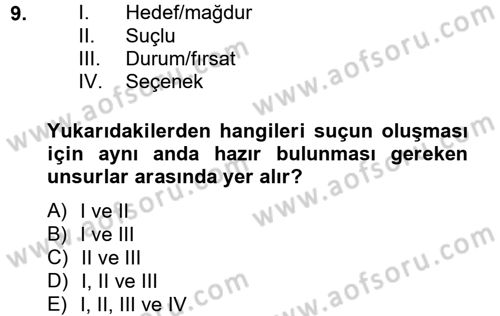 Özel Güvenlik Hizmetlerinde Güvenlik Önlemleri Dersi 2012 - 2013 Yılı (Vize) Ara Sınav Soruları 9. Soru
