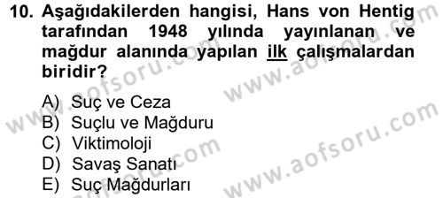 Özel Güvenlik Hizmetlerinde Güvenlik Önlemleri Dersi 2012 - 2013 Yılı (Final) Dönem Sonu Sınav Soruları 10. Soru