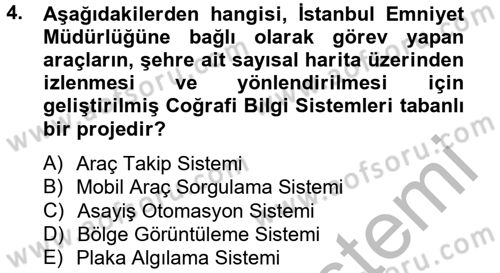 Özel Güvenlik Hizmetlerinde Güvenlik Önlemleri Dersi 2012 - 2013 Yılı (Final) Dönem Sonu Sınav Soruları 4. Soru