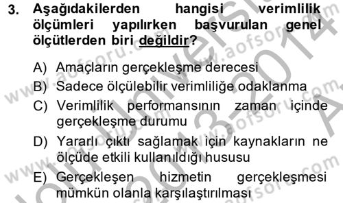 Özel Güvenlik Hizmetlerinde Güvenlik Önlemleri Dersi 2013 - 2014 Yılı (Vize) Ara Sınav Soruları 3. Soru