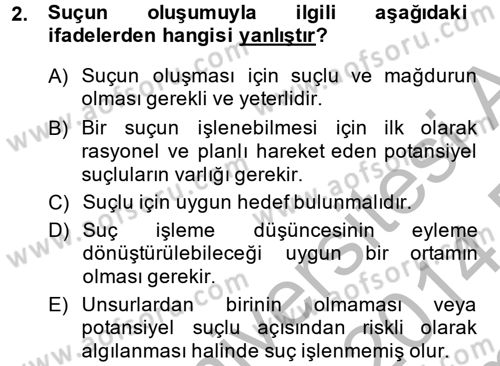 Özel Güvenlik Hizmetlerinde Güvenlik Önlemleri Dersi 2013 - 2014 Yılı (Final) Dönem Sonu Sınav Soruları 2. Soru