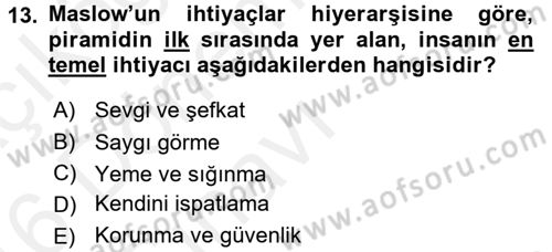 Özel Güvenlik Hizmetlerinde Güvenlik Önlemleri Dersi 2015 - 2016 Yılı Tek Ders Sınav Soruları 13. Soru