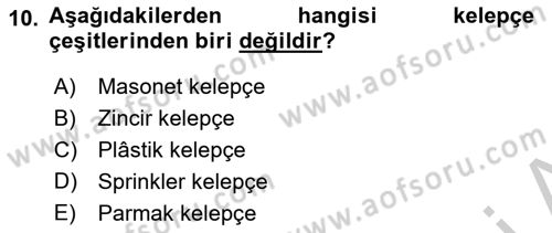 Özel Güvenlik Hizmetlerinde Güvenlik Önlemleri Dersi 2016 - 2017 Yılı (Vize) Ara Sınav Soruları 10. Soru