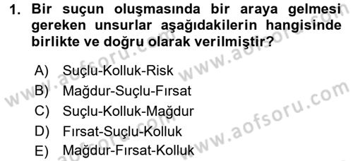 Özel Güvenlik Hizmetlerinde Güvenlik Önlemleri Dersi 2017 - 2018 Yılı (Vize) Ara Sınav Soruları 1. Soru