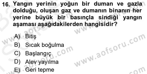 Özel Güvenlik Hizmetlerinde Güvenlik Önlemleri Dersi 2017 - 2018 Yılı (Final) Dönem Sonu Sınav Soruları 16. Soru