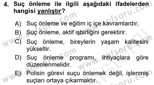 Özel Güvenlik Hizmetlerinde Güvenlik Önlemleri Dersi 2017 - 2018 Yılı (Final) Dönem Sonu Sınav Soruları 4. Soru